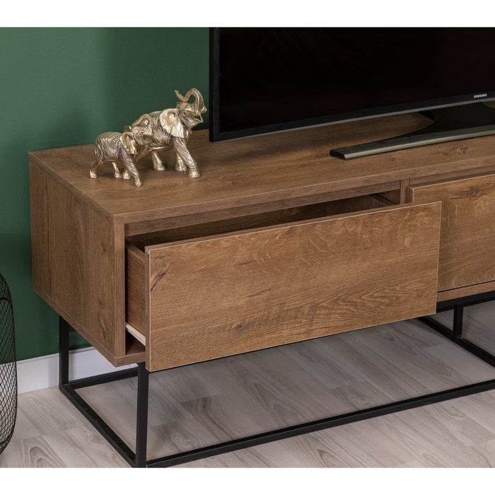 Hanah Home Laxus Takım 20 Juego de Muebles para Sala de Estar Nogal y Negro